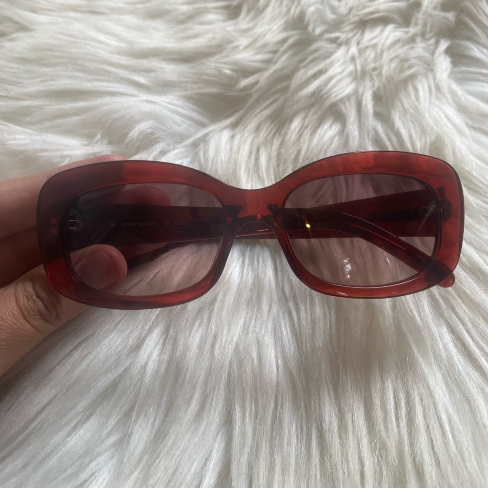 Fendi  Brown Frame  Logo FF Sunglases. Made in Italy.